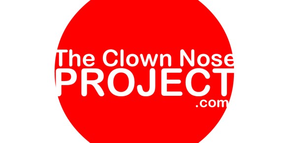 Clown nose background with title