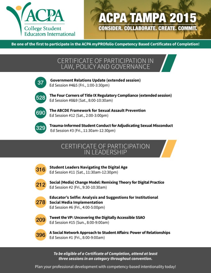 draft ACPA certificate flyer